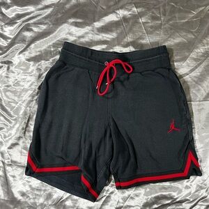 Jordan Men's Black and Red Shorts
